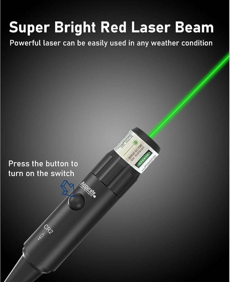 UUQ Professional Laser Bore Sight Kit with Button Switch,Red/Green Laser with 32 Adapters for 0.17 to 12GA Calibers,Suitable for Pistol Rifle Airsoft & Shotgun,Powerful Hunting Equipment - Image 2